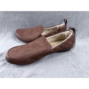 Jsport Shoes Womens Size 8 Brown Slipper Slip On Quilted Faux Fur Lined 55LSA34